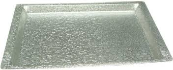 [2183] WINCO AST-1S Rectangular Silver Display Tray