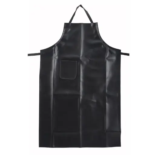 [1443] WINCO BA-HN Heavy Naugahyde Bib Apron with Pocket 41.25" x 26.5"