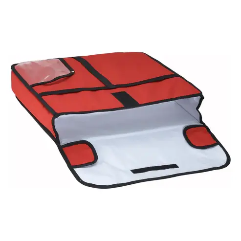 [9609] WINCO BGPZ-20 20" x 20" x 5" Red Pizza Bag