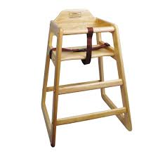 [1718] WINCO CHH-101 Stacking High Chair Natural Finish