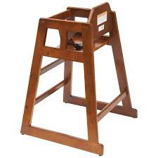[1720] WINCO CHH-104 Stacking High Chair Walnut Finish