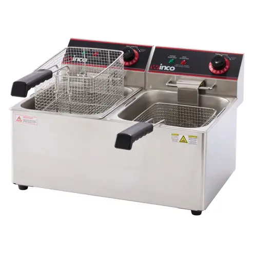 [5271] WINCO EFT-32 Electric Fryer Twin 8L X 2/32lbs