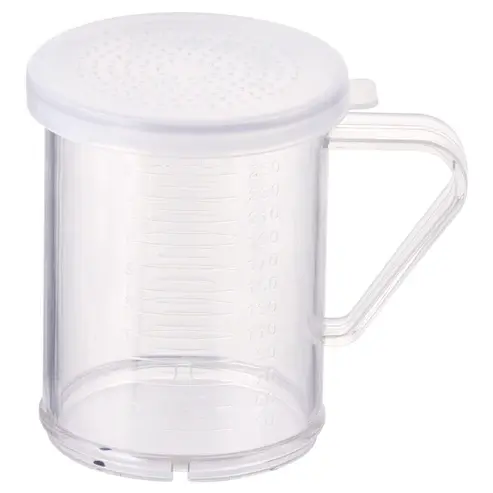 [9629] WINCO PDG-10 10 Oz Shaker Dredge with 3 Snap-on Lids