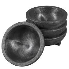 [6708] WINCO PMSB-4 4 Oz. Molcajete Salsa Bowl