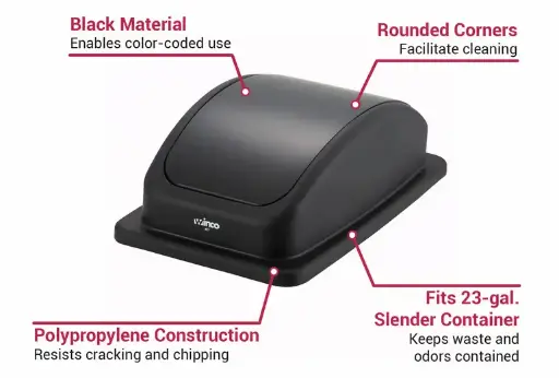 [2895] WINCO PTCL-23K LID for Garbage Can 23 Gal