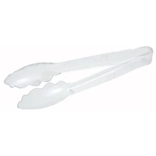[2299] WINCO PUT-9C 9" Polycarbonate Utility Tongs, Clear