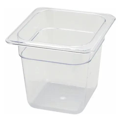 [2323] WINCO SP-7606 Sixth Size Clear Food Pans 6" Deep