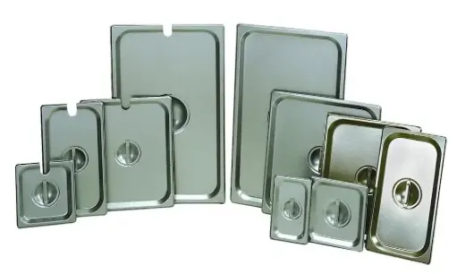 [4951] WINCO SPSCH Food Pan Steel 1/2 Cover