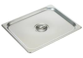 [4951] WINCO SPSCH Food Pan Steel 1/2 Cover