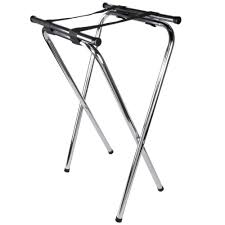 [4465] WINCO TSY-1A 31 Inch Folding Tray Stand Chrome