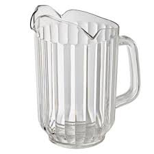 [4460] WINCO WPCT-60A Three Spouts Water Pitcher 60 Oz Amber