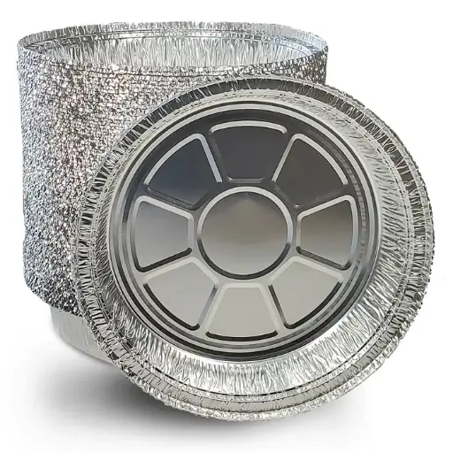 [3690] Western Plastic 7 Inch Round Closable Foil Container