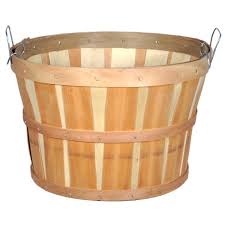 [2280] Wood Basket, HALF-CUT