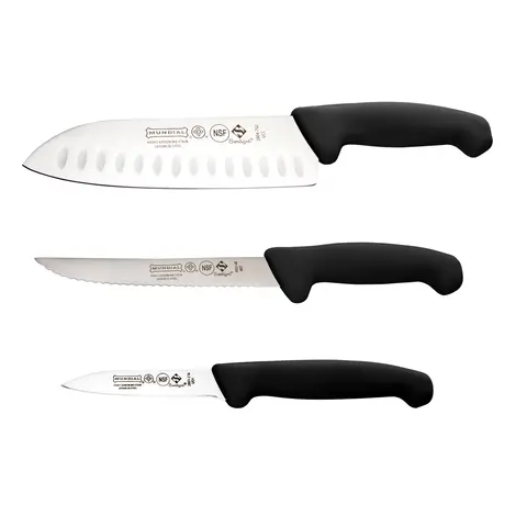 [3800-02] Mundial 3800-02 3-Piece Knife Set 3800 Series Black