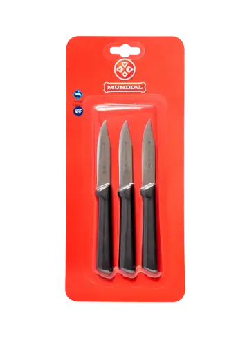 [0548-3] Mundial SC0548-3 Paring Knife Clip Point 5600 Series 3 inches Black Set of 3
