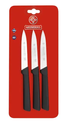 [0547-4] Mundial SC0547-4 Paring Knife Spear Point 5600 Series 4 inches Black Set of 3