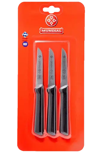 [0530-3] Mundial SC0530-3 Paring Knife Sheep's Foot 5600 Series 3 inches Black Set of 3