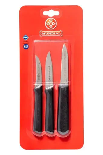 [0500] Mundial SC0500-3 Paring Knives 5600 Series 3.25 inches Black Set of 3