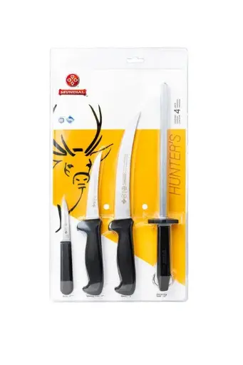 [5600] Mundial HS5600-4 Hunter's Knives 4-Piece Set Black