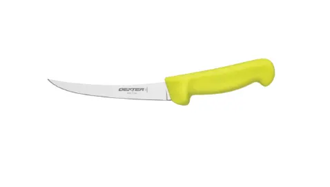 [O3223] C131F-6 SANI-SAFE® 6" Flexible Curved Boning Knife, Lime Green Handle