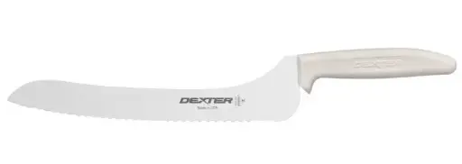 [S163] SANI-SAFE® Scalloped Offset Sandwich Knife